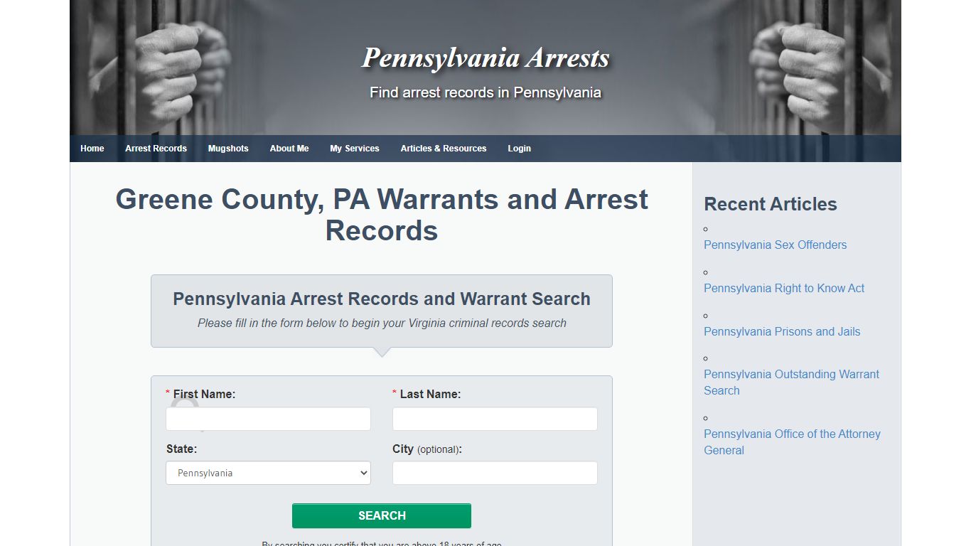 Greene County, PA Warrants and Arrest Records