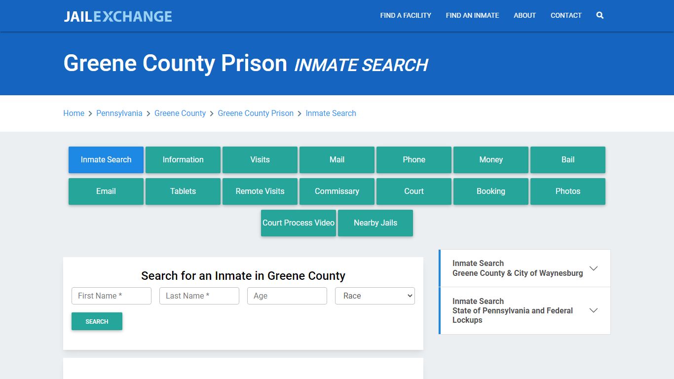 Greene County Prison, PA Inmate Search: Roster & Mugshots - Jail Exchange